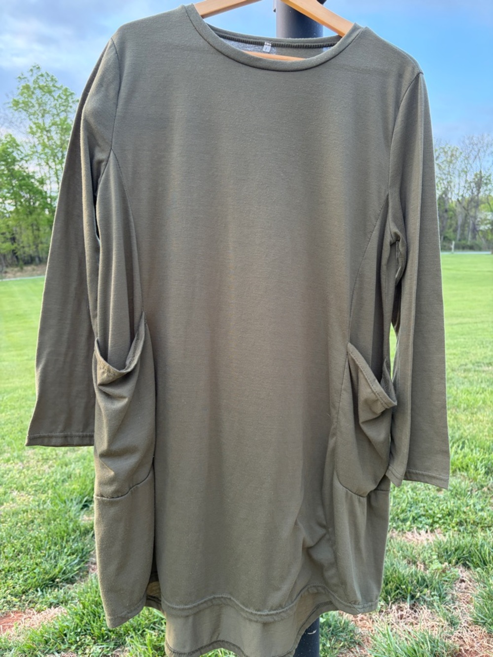 Olive green tunic w/ pockets